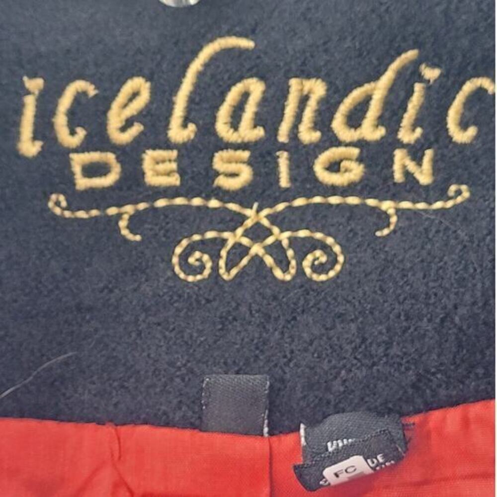 Icelandic Design Boiled Wool Swirl Embroidered Lo… - image 4